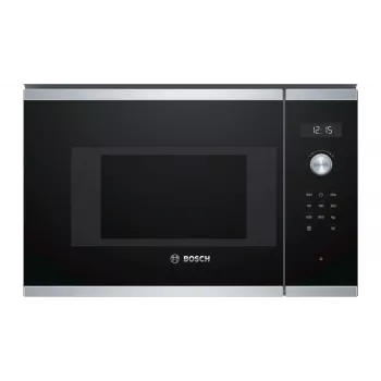 Iebūvējamā solo mikroviļņu krāsns Bosch Serie 6 BFL524MS0 — 800 W, 20 L, skārienvadība, nerūsējošais tērauds/melns