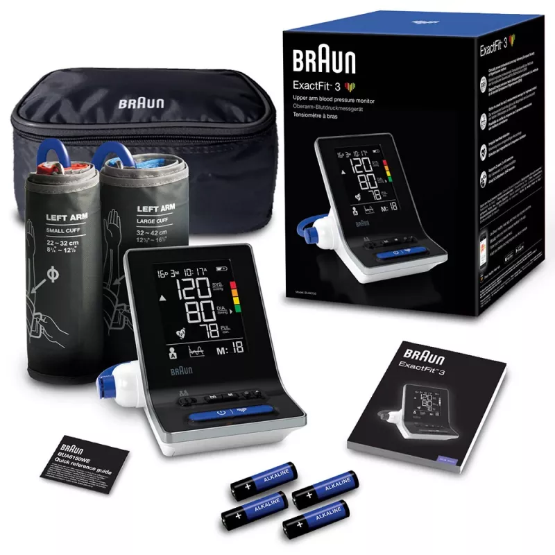 Braun ExactFit 3 augšdelma automātiskais asinsspiediena mērītājs (2 lietotāji)