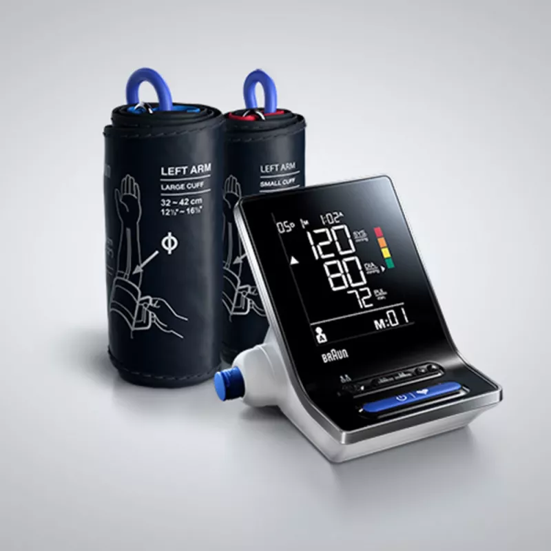 Braun ExactFit 3 augšdelma automātiskais asinsspiediena mērītājs (2 lietotāji)