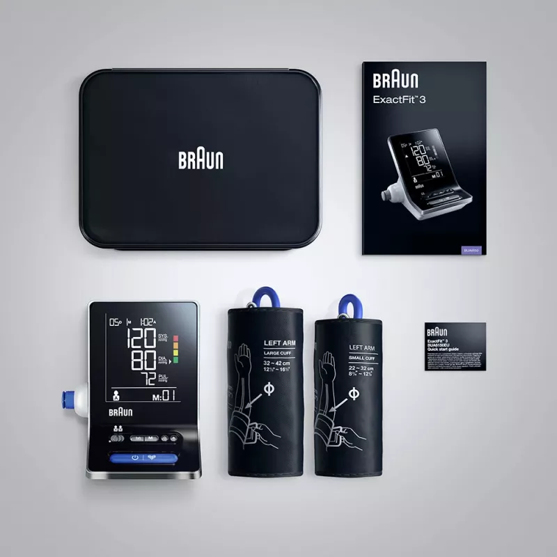 Braun ExactFit 3 augšdelma automātiskais asinsspiediena mērītājs (2 lietotāji)