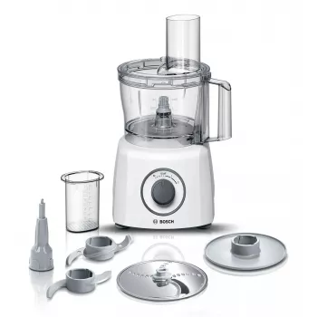 Virtuves kombains Bosch MCM3100W — 800 W, 2.3 L bļoda, 2 ātrumi, turbo, balts