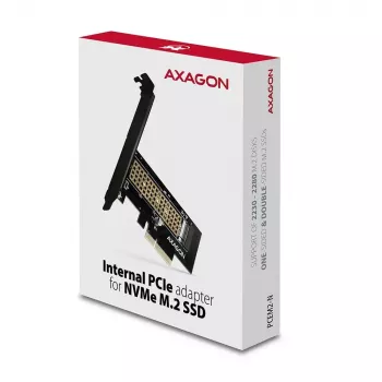 AXAGON ECO PCEM2-N PCIe NVMe M.2 adapteris iekšējais PCI-Express x4 NVMe M.2 SSD diska pieslēgšanai datoram