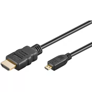 HDMI kabelis Goobay 53785 2m HDMI Type A vīrietis uz Type D vīrietis Melns