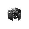PC korpuss DeepCool MACUBE 110 Midi Tower Melns — microATX/Mini-ITX, rūdīts stikls, atbalsta GPU 320 mm, CPU dzesētājs 165 mm