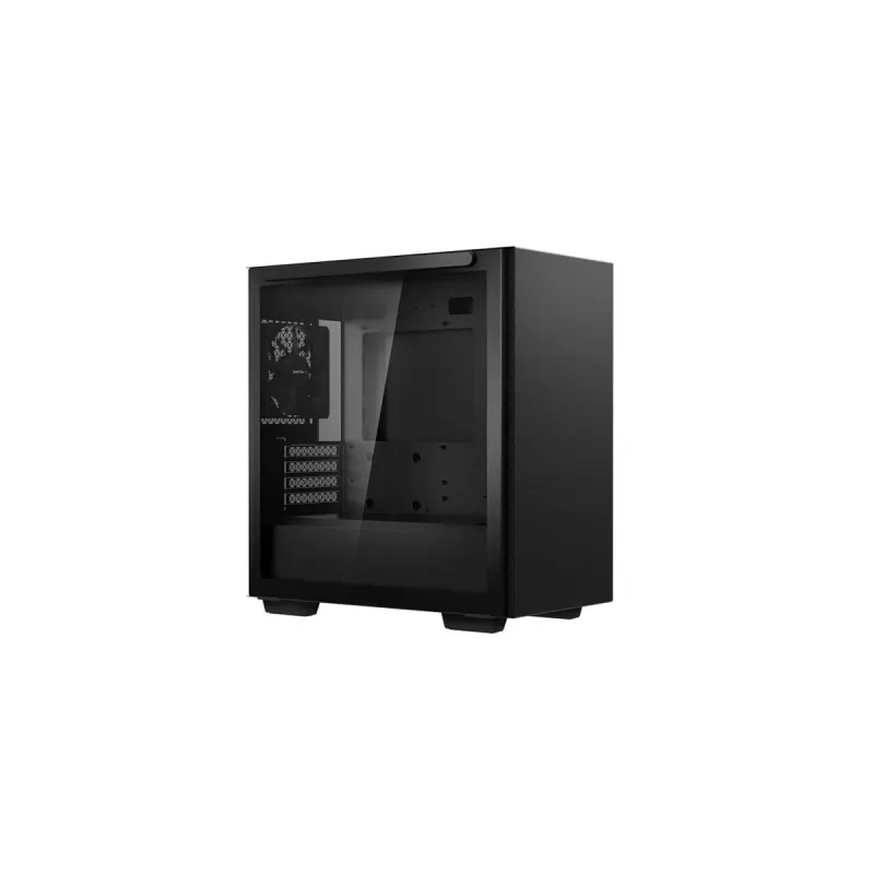 PC korpuss DeepCool MACUBE 110 Midi Tower Melns — microATX/Mini-ITX, rūdīts stikls, atbalsta GPU 320 mm, CPU dzesētājs 165 mm