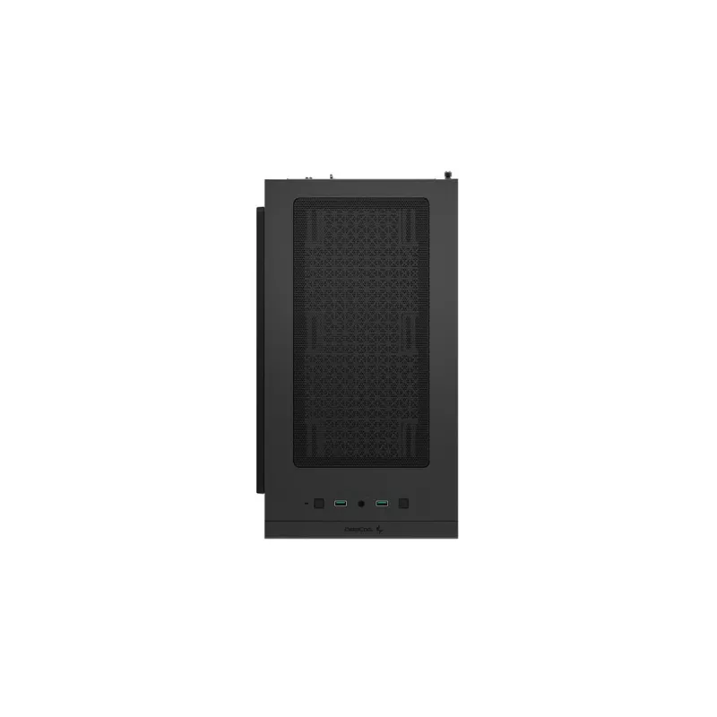 PC korpuss DeepCool MACUBE 110 Midi Tower Melns — microATX/Mini-ITX, rūdīts stikls, atbalsta GPU 320 mm, CPU dzesētājs 165 mm