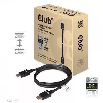 CLUB3D Ultra High Speed HDMI 2.1 kabelis 48Gbps 1.5m