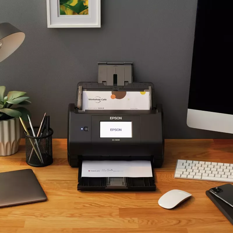 Epson WorkForce ES-580W lokšņu skeneris A4, 600 x 600 DPI, melns