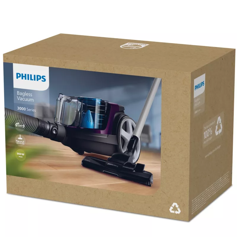 Philips 3000 sērijas FC9333/09 putekļsūcējs 1.5 L, cilindrisks, sausā tīrīšana, 900 W, bezmaiss