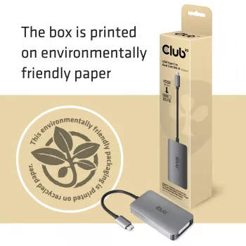 CLUB3D USB3.2 Gen1 Type-C uz Dual Link DVI-D HDCP OFF versija Aktīvais Adapteris M/F Apple Cinema Displays