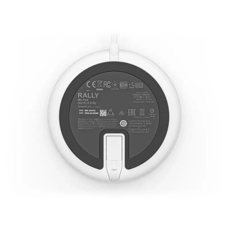Logitech Rally Mic Pod, balts