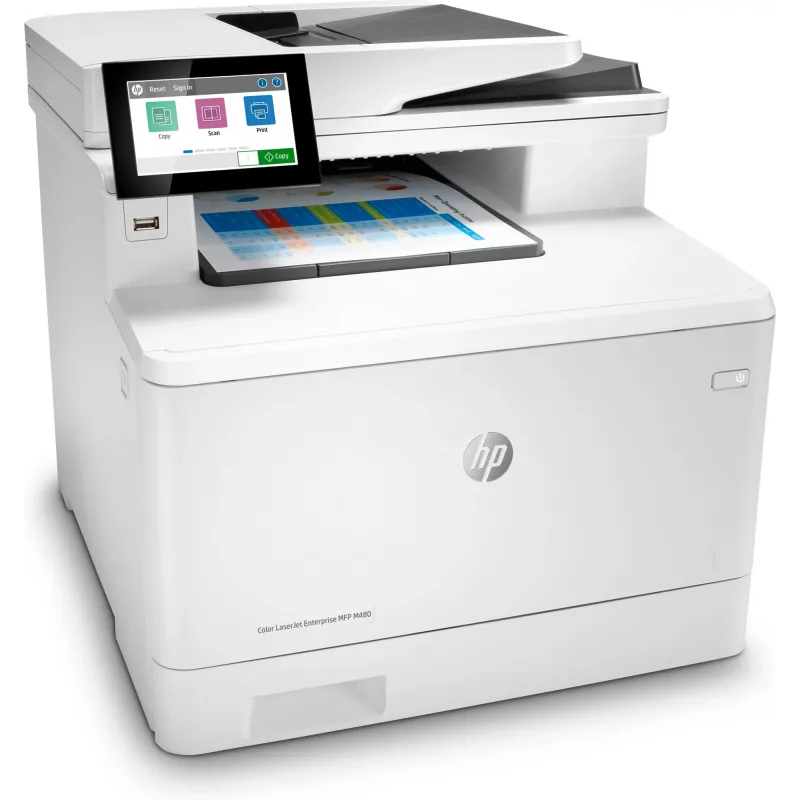HP Color LaserJet Enterprise MFP M480f, lāzerkrāsu, 600 x 600 DPI, A4, tiešā drukāšana, balts, melns