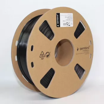 3D drukas materiāls Gembird 3DP-PETG1.75-01-BK melns PETG