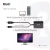 Club 3D CAC-1010-A aktīvais DisplayPort – Dual Link DVI-D adapteris, DisplayPort 1.2a, USB barošana, HDCP OFF, 0,6 m, melns