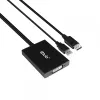 Club 3D CAC-1010-A aktīvais DisplayPort – Dual Link DVI-D adapteris, DisplayPort 1.2a, USB barošana, HDCP OFF, 0,6 m, melns