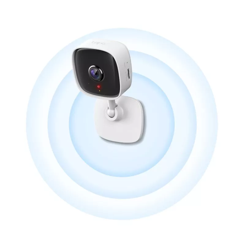 TP-Link Tapo mājas drošības Wi-Fi kamera, iekštelpu IP kamera, bezvadu, melna/balta