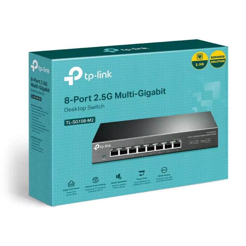 Nepārvaldāms slēdzis TP-Link TL-SG108-M2 8 portu 2.5G galddatora modelis