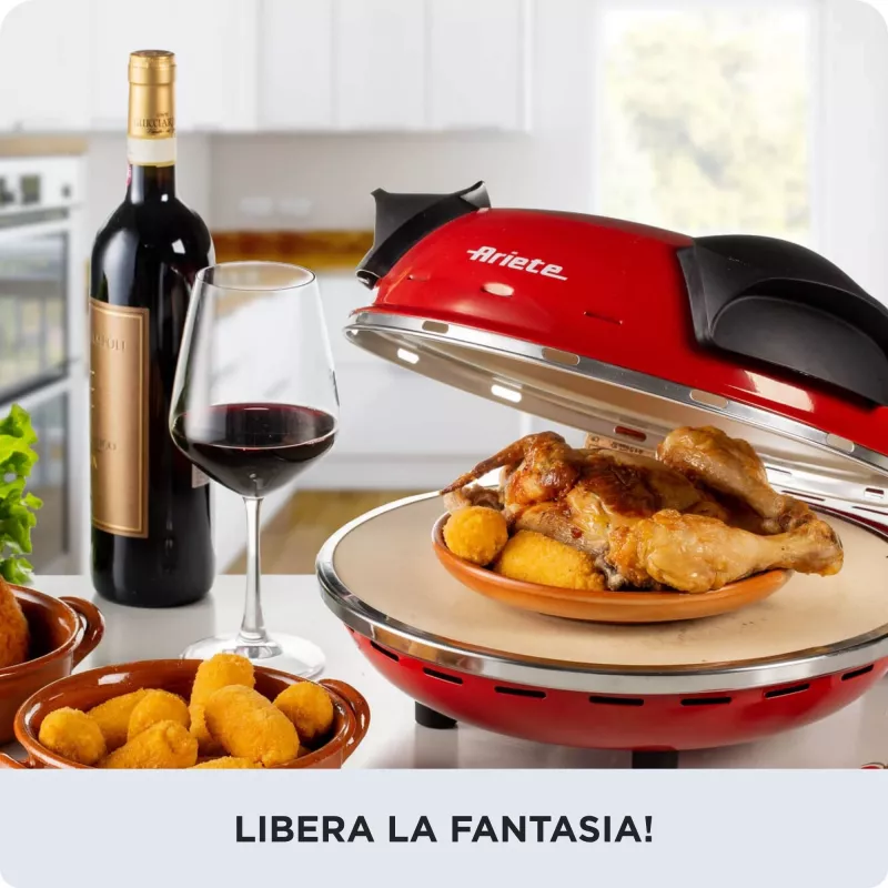 Picas cepeškrāsns Ariete 0909/10 1200 W Melna Sarkana 1 Pica 33 cm