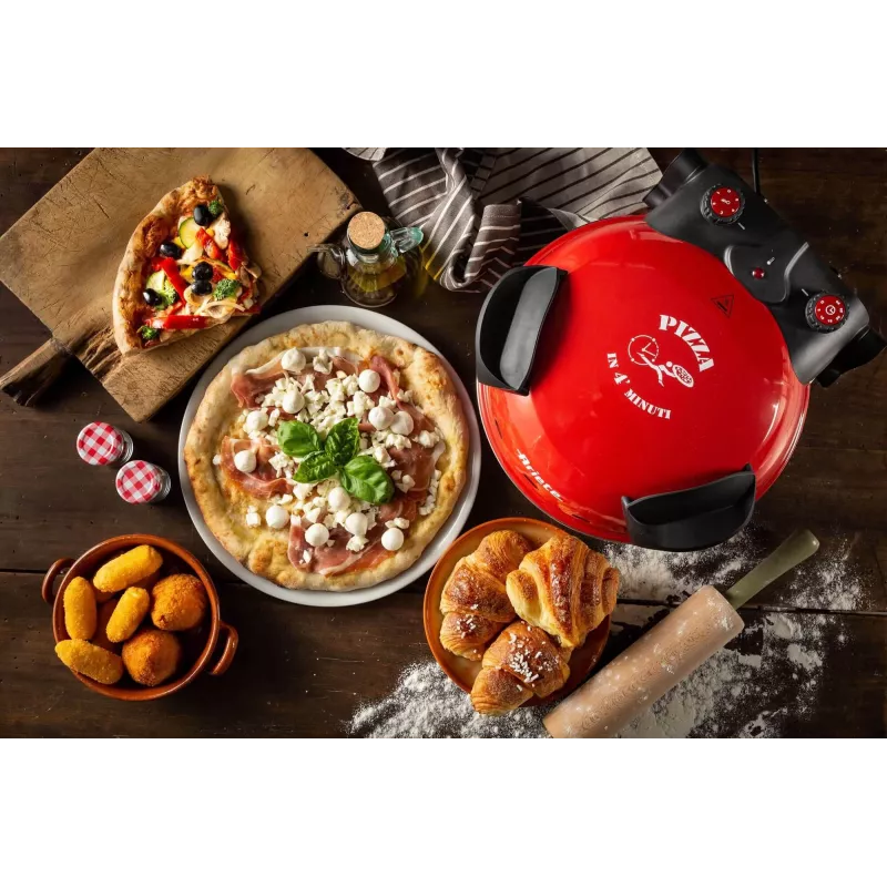 Picas cepeškrāsns Ariete 0909/10 1200 W Melna Sarkana 1 Pica 33 cm