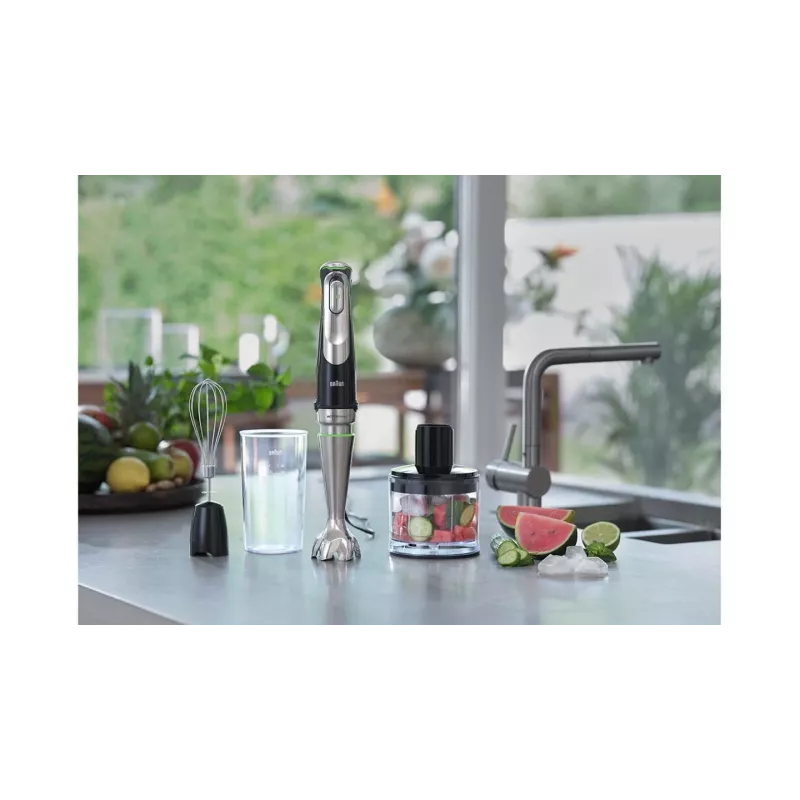 Braun MultiQuick 9 MQ 9135XI 0.6 L rokas blenderis 1200 W melns, nerūsējošs tērauds