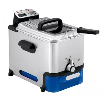 Tefal Oleoclean Pro Inox & Design FR8040 Vienas groza fritieris 3.5 L 2300 W Melns, Nerūsējošais tērauds