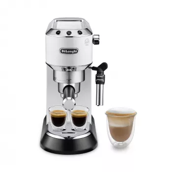 Kafijas automāts De’Longhi EC 685.W — pusa automātisks, 1.1 L ūdens tvertne, 15 bāri, termobloks, tvaika putotājs