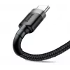 BASEUS Braided Cafule ātrās uzlādes kabelis - USB Type-A uz Type-C 2A - 3m - Pelēks/Melns (Neilons)