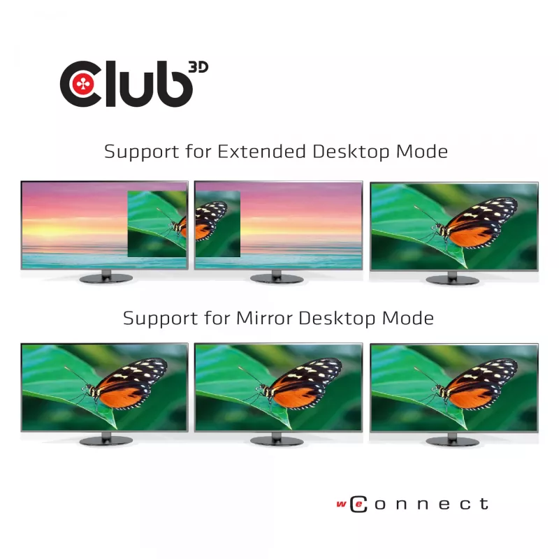 CLUB3D USB Type C 3.2 Gen1 Trīskāršā Displeja Dinamiskā PD Lādēšanas Dokstacija 100W PD Barošanas Avots