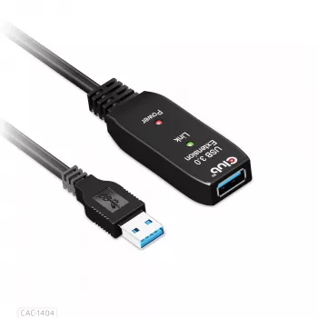 CLUB3D USB 3.2 Gen1 aktīvais pagarinātājkabelis 5m / 16.4 ft M/F 28AWG