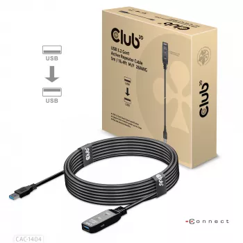 CLUB3D USB 3.2 Gen1 aktīvais pagarinātājkabelis 5m / 16.4 ft M/F 28AWG