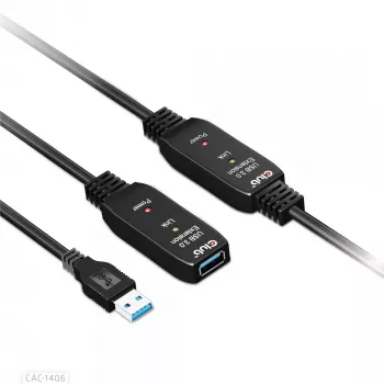 CLUB3D USB 3.2 Gen1 aktīvais pagarinātājkabelis 15m/49.2 ft M/F 28AWG