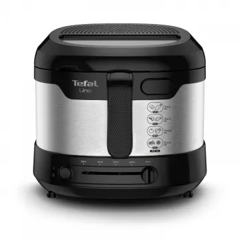 Tefal Uno FF215D Vienas sekcijas 1.8 L Brīvi stāvoša 1600 W Fritētāja Melna, Nerūsējošais tērauds