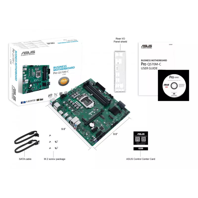 Mātesplate ASUS PRO Q570M-C/CSM Intel Q570 LGA 1200 micro ATX