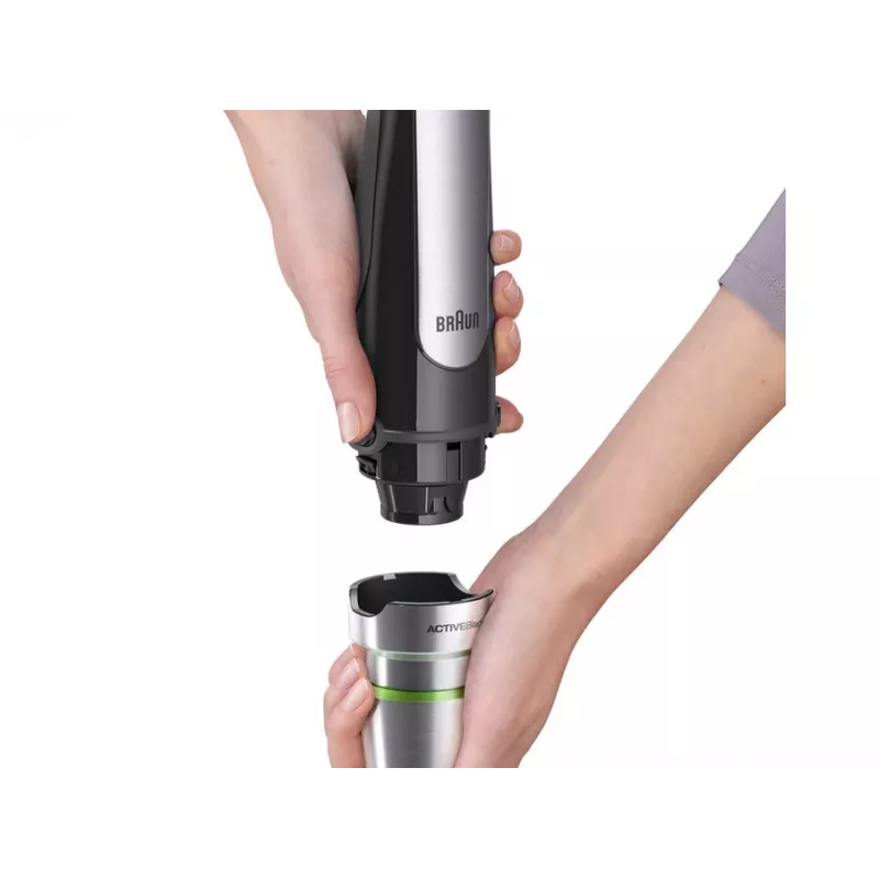 Braun MQ 7025X 0.6 L rokas blenderis 1000 W Melns, Nerūsējošais tērauds