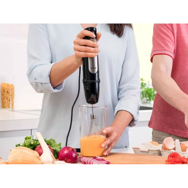 Braun MQ 7025X 0.6 L rokas blenderis 1000 W Melns, Nerūsējošais tērauds