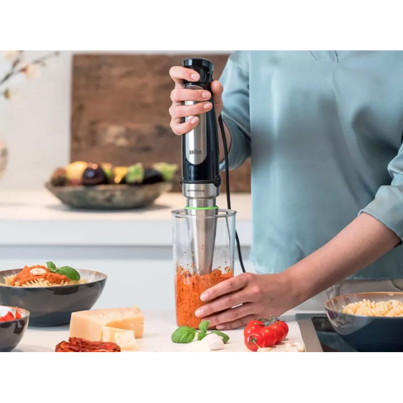 Braun MQ 7025X 0.6 L rokas blenderis 1000 W Melns, Nerūsējošais tērauds