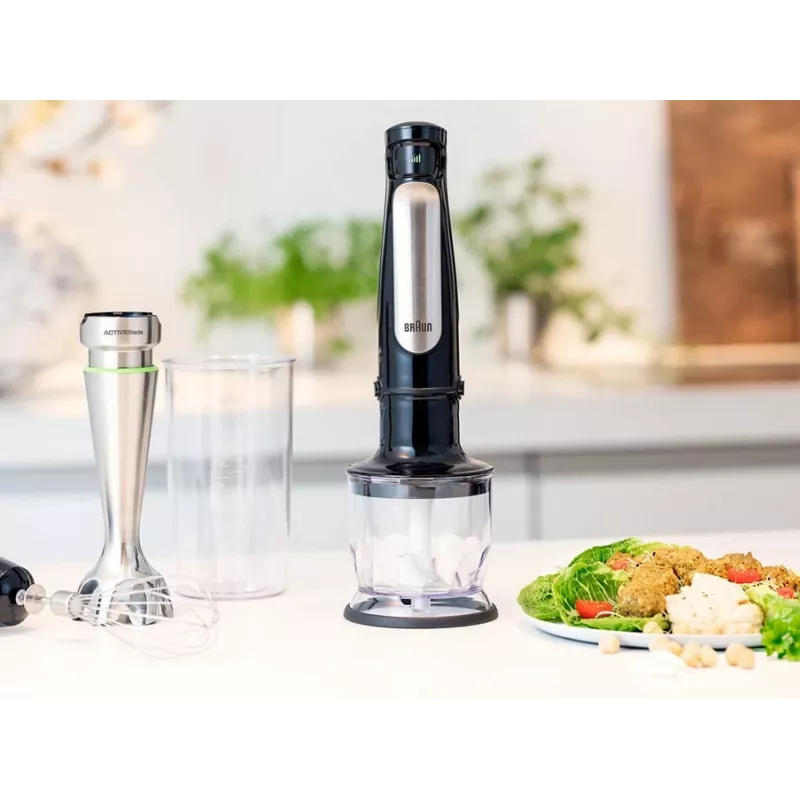 Braun MQ 7025X 0.6 L rokas blenderis 1000 W Melns, Nerūsējošais tērauds