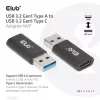 CLUB3D USB 3.2 Gen1 Type A uz USB 3.2 Gen1 Type C Adapteris M/F
