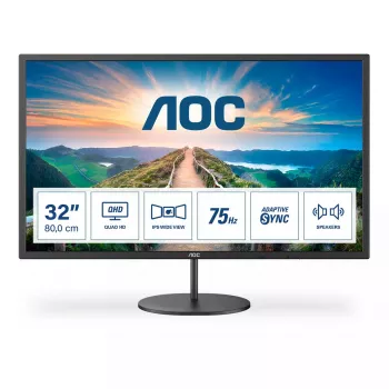 AOC V4 Q32V4 dators monitors 80 cm (31.5 colli) 2560 x 1440 pikseļi 2K Ultra HD LED Melns