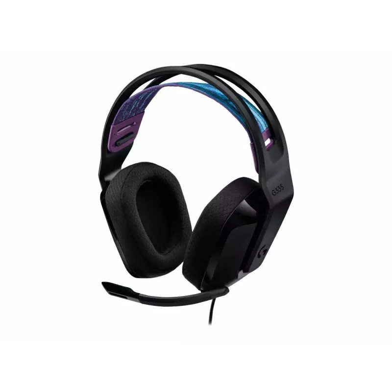 Logitech G G335 Galvas austiņas ar lentes galvas saiti, 3.5 mm savienotājs, Melna