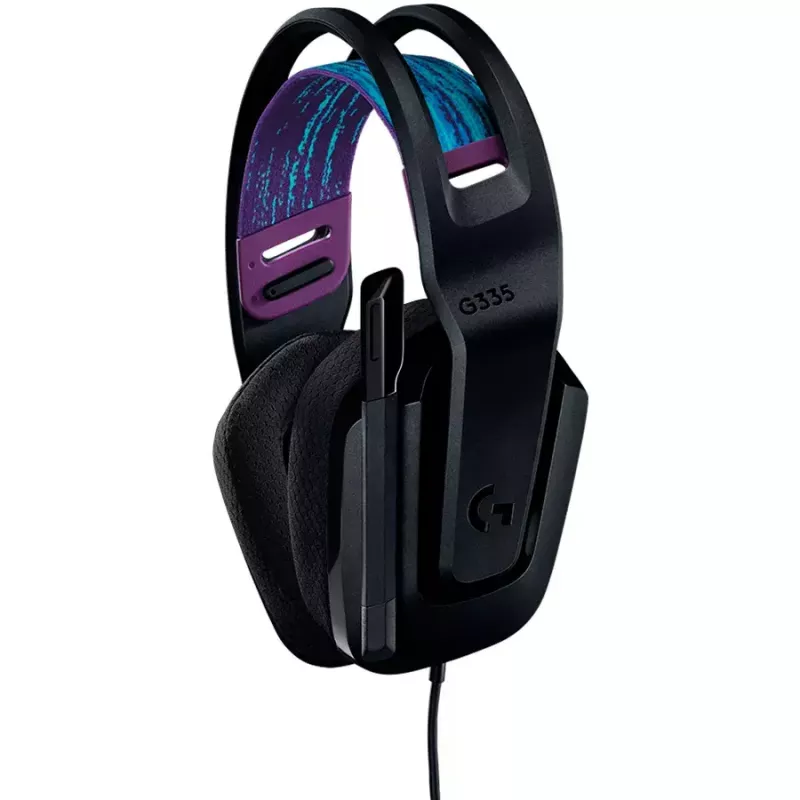 Logitech G G335 Galvas austiņas ar lentes galvas saiti, 3.5 mm savienotājs, Melna
