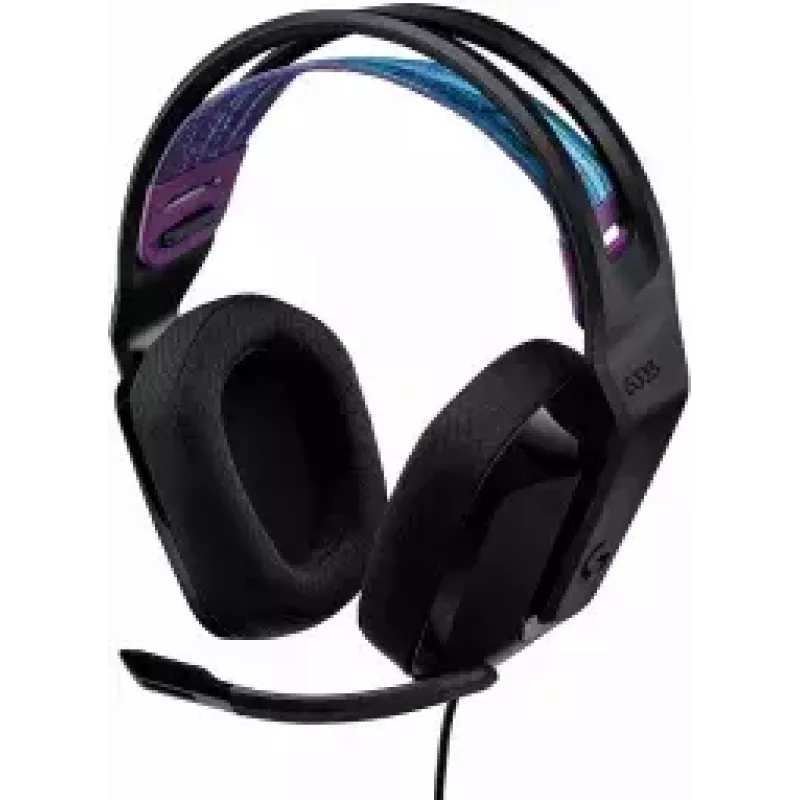 Logitech G G335 Galvas austiņas ar lentes galvas saiti, 3.5 mm savienotājs, Melna