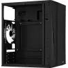 PC korpuss AEROCOOL CS107V2 Mini Tower — Melns, microATX/Mini-ITX, 2x120mm ventilatori, 1x3.5 collu + 2x2.5 collu sloti