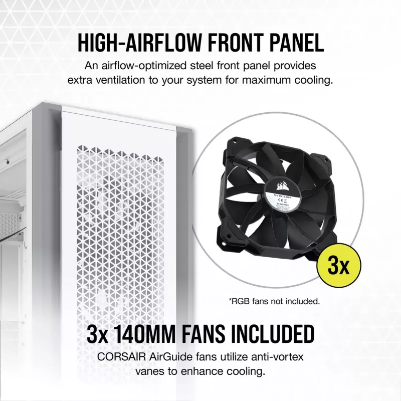 PC korpuss Corsair 7000D AIRFLOW Full Tower Balts