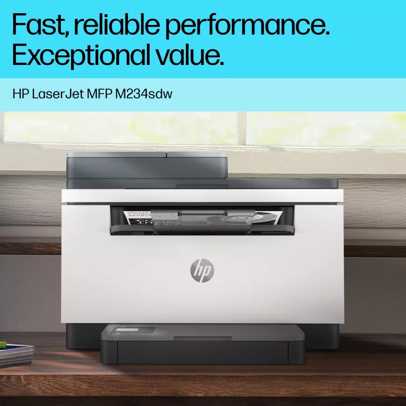 Daudzfunkciju lāzerprinteris HP LaserJet MFP M234sdw — Mono A4, 29 lpp/min, Duplekss, Wi‑Fi, Ethernet