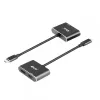 CLUB3D MST centrmezgls USB3.2 Gen2 Type-C (DP Alt-Mode) uz DisplayPort + HDMI 4K60Hz M/F