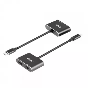 CLUB3D MST centrmezgls USB3.2 Gen2 Type-C (DP Alt-Mode) uz DisplayPort + HDMI 4K60Hz M/F