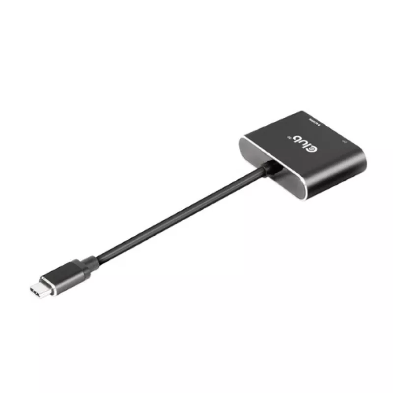 CLUB3D MST centrmezgls USB3.2 Gen2 Type-C (DP Alt-Mode) uz DisplayPort + HDMI 4K60Hz M/F