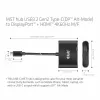 CLUB3D MST centrmezgls USB3.2 Gen2 Type-C (DP Alt-Mode) uz DisplayPort + HDMI 4K60Hz M/F