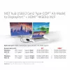 CLUB3D MST centrmezgls USB3.2 Gen2 Type-C (DP Alt-Mode) uz DisplayPort + HDMI 4K60Hz M/F